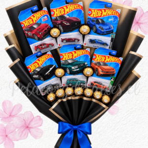 Ramo carritos HOT WHEELS en 10 bombones y 6 autitos