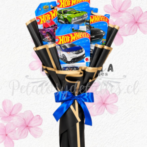 Ramo día del novio en 4 carritos HOT WHEELS