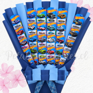 Elegante ramo Hot Wheels ideal para sorprenderlos