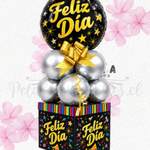 Desayuno despierta sorpresa, Linda cajita y globo decorativo