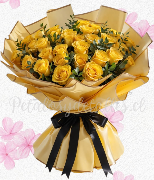 Ramo para regalar en primavera de 25 rosas importadas